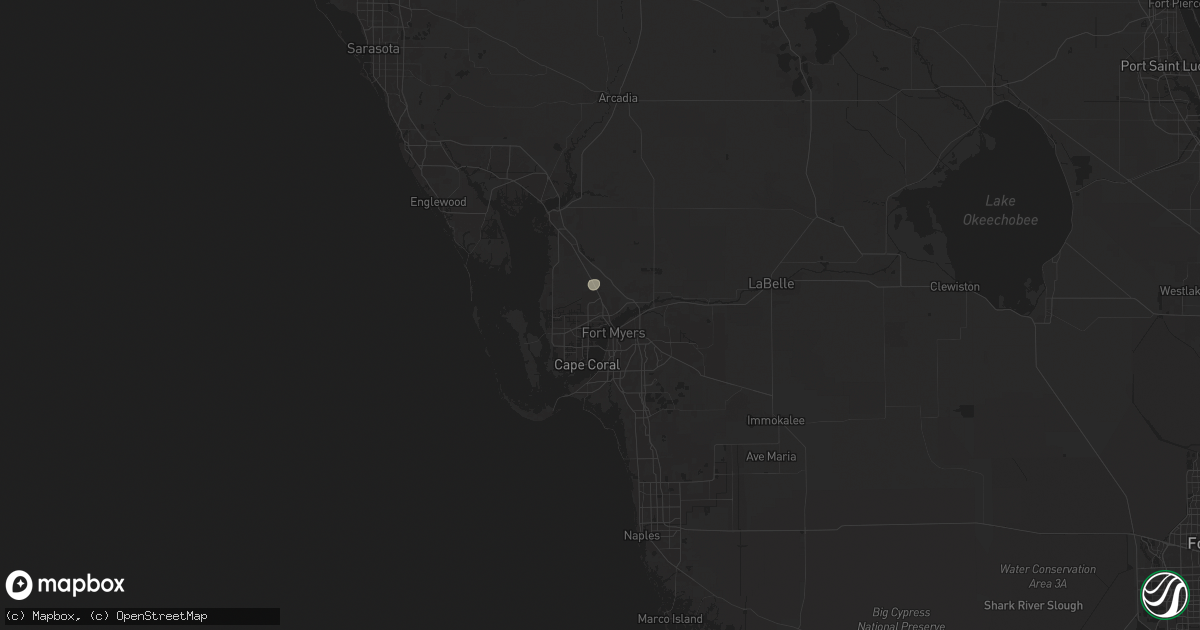 Hail Map in North Fort Myers, FL on July 21, 2025 HailTrace